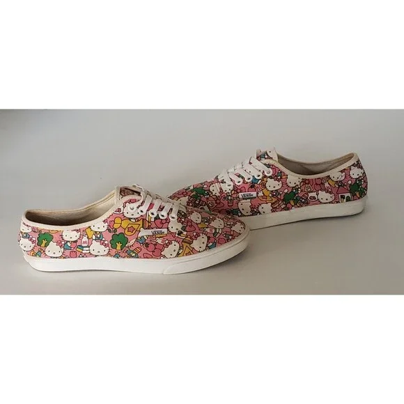 VANS Off The Wall Hello Kitty Pink Low Top Sneakers, Women size 8 Men Size 6.5 - Picture 3 of 11